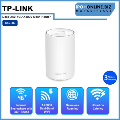 TP-Link Deco X50-4G AX3000 4G+ Whole Home WiFi 6 Gateway Mesh WiFi System with All Deco TP-Link Deco X50-4G AX3000 4G+ Whole Home WiFi 6 Gateway Mesh WiFi System with All Deco